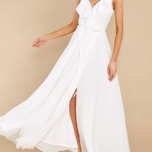 White wrap dress